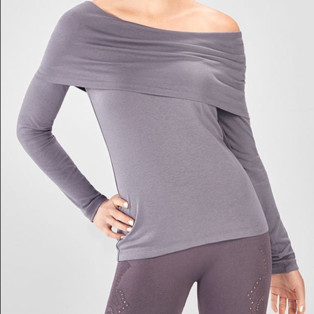 Fabletics off the shoulder top